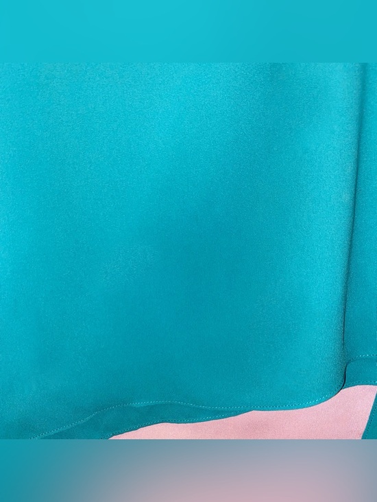 BCBGMAXAZRIA Alana One-shoulder Dress Midi XS Extra Small Sea Teal Blue Green - Picture 5 of 8